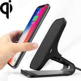 Cargador inalámbrico HAMTOD M5 de 15 W con diseño de bobina doble inteligente y soporte estándar Qi con luz indicadora, compatible con carga rápida, M5 negro, M5 plateado
